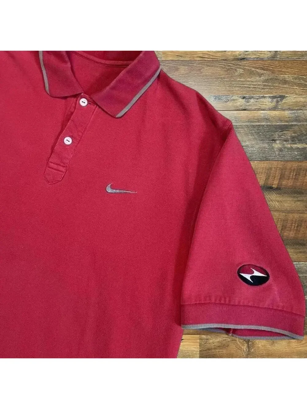 RARE Vintage Nike Tiger Woods Polo Shirt Mens XL Red Yin Yang